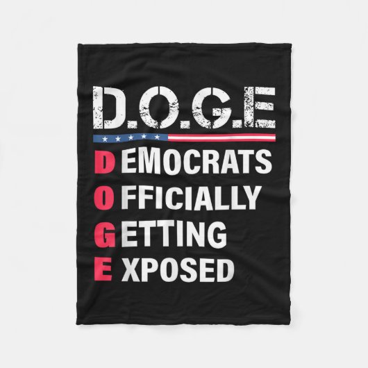 D.o.g.e ドージ 政府効率省 U フリースブランケット (正面)
