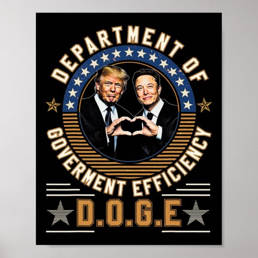 D.o.g.e ドージ 犬 行政効率化局 U ポスター (正面)