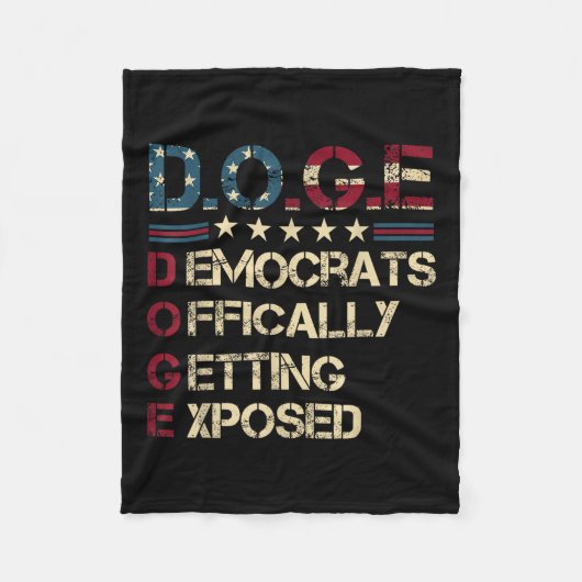 D.o.g.e Doge 政府効率化局 U フリースブランケット (正面)