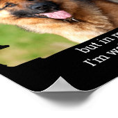 D Pet Photo Funny Dog Dad  ポスター (角)