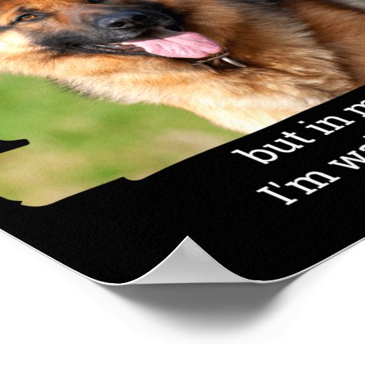 D Pet Photo Funny Dog Dad  ポスター (角)