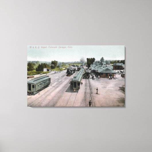 D & R G鉄道倉庫 キャンバスプリント (正面)