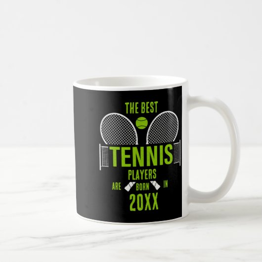 D Tennis Birth Year Name Birthday  コーヒーマグカップ (右)