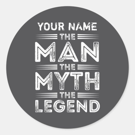 D The Man The Myth The Legend ラウンドシール (正面)