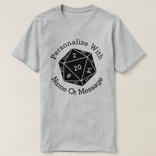 D Twenty 20 Sided Dice T-Shirt Tシャツ (デザイン正面)