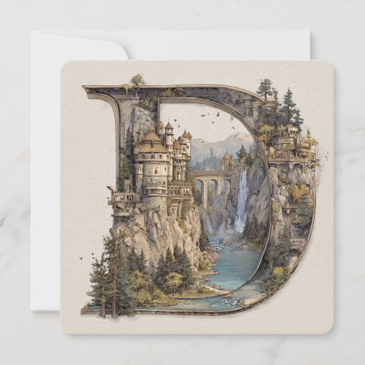 D with Castles in the Sky Storybook 招待状 (正面)