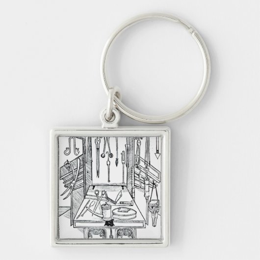 「Daからの手術台そして外科手術用の器具、 キーホルダー (正面)