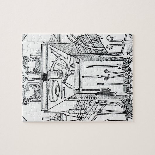 「Daからの手術台そして外科手術用の器具、 ジグソーパズル (横)