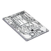 「Daからの手術台そして外科手術用の器具、 ノートブック (右側)