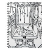 「Daからの手術台そして外科手術用の器具、 ノートブック (正面)