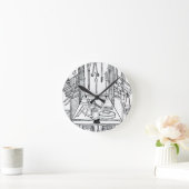 「Daからの手術台そして外科手術用の器具、 ラウンド壁時計 (ホーム)