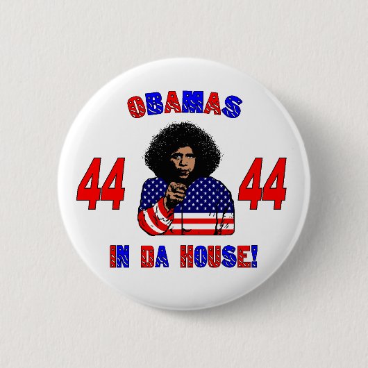 Daの家ボタンのObamas 缶バッジ (正面)