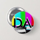 DAの白黒静的なボタン 缶バッジ (正面&裏面)