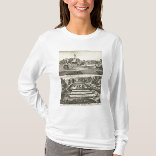 DAの築壁の店そして住宅 Tシャツ (正面)