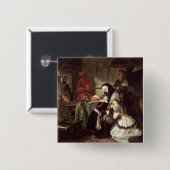 DaへのMarieアントワネットの(1753-93年の)最終さようなら 缶バッジ (正面&裏面)