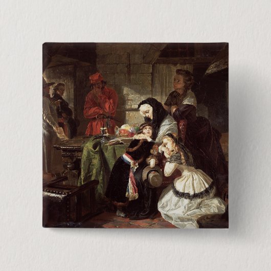 DaへのMarieアントワネットの(1753-93年の)最終さようなら 缶バッジ (正面)