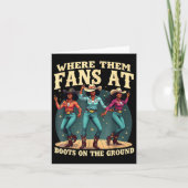 Daグランド女性のカーボーイラインのブーツでファン カード (正面)