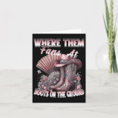 Daグランド女性のカーボーイラインのブーツでファン カード (正面)