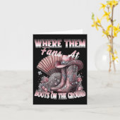 Daグランド女性のカーボーイラインのブーツでファン カード (黄色い花)