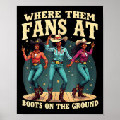 Daグランド女性のカーボーイラインのブーツでファン ポスター (正面)