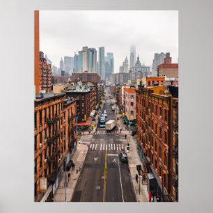 DA中、高層建物間の車 ポスター