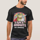 DA107 – 私はナンセンスのための導管である – おもしろい Frog Tシャツ (正面)
