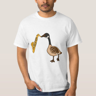 DA-サクソフォーンのTシャツを遊んでいるガチョウ Tシャツ