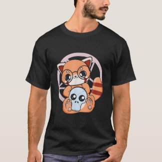 Dã­A De Los Muertos Red Panda Mexico Pajama Pastel Tシャツ