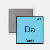 Da - Dada おもしろい Chemistry Element Symbol T-Shirt マグネット (正面/裏面)