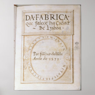 Da Fabricaのqueのfalece ha Cidade de Lysboa' ポスター