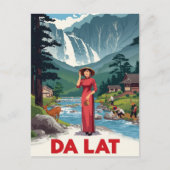 Da Lat Waterfall & Ao Dai ポストカード (正面)
