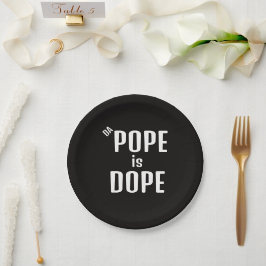 DA Pope is Dope Paper Plate ペーパープレート (ウェディング)