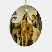 Da VinciおよびVerrocchio著キリストの洗礼 セラミックオーナメント (右)