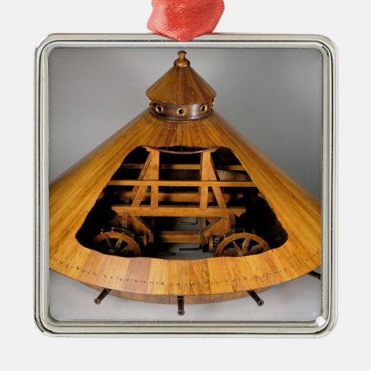 Da Vinciのデザインのモデル復元 メタルオーナメント (正面)