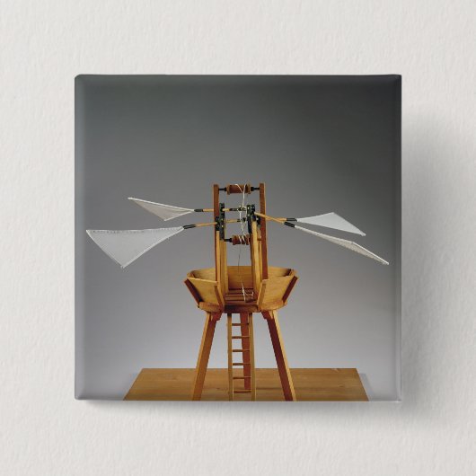 Da Vinciのデザインのモデル復元 缶バッジ (正面)