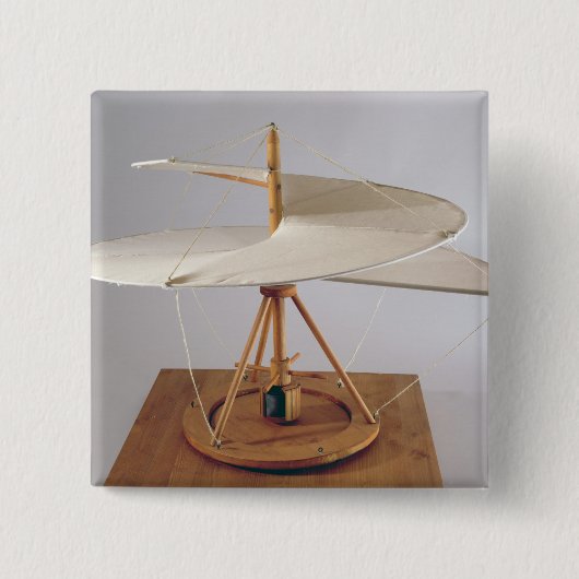 Da Vinciのデザインのモデル復元 缶バッジ (正面)