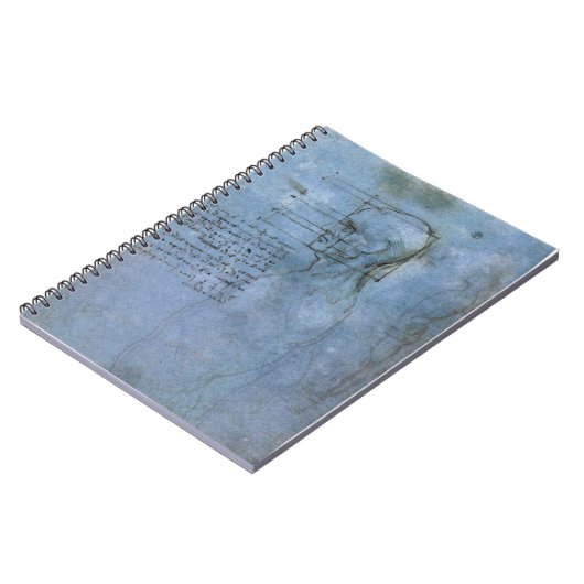 Da Vinciの人間の解剖学のノート ノートブック (左側)