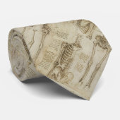 Da Vinciの人間の骨組解剖学のスケッチ ネクタイ (ロール)