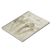 Da Vinciの人間の骨組解剖学のスケッチ ノートブック (左側)