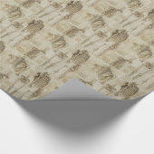 Da Vinciの人間の骨組解剖学のスケッチ ラッピングペーパー (角)