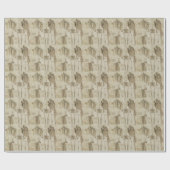 Da Vinciの人間の骨組解剖学のスケッチ ラッピングペーパー (フラット)