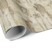 Da Vinciの人間の骨組解剖学のスケッチ ラッピングペーパー (ロールコーナー)