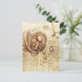 Da Vinciの胚の勉強 ポストカード (スタンド正面)