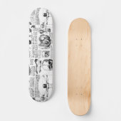 Da Vinciの解剖学のスケッチブック スケートボード (正面)