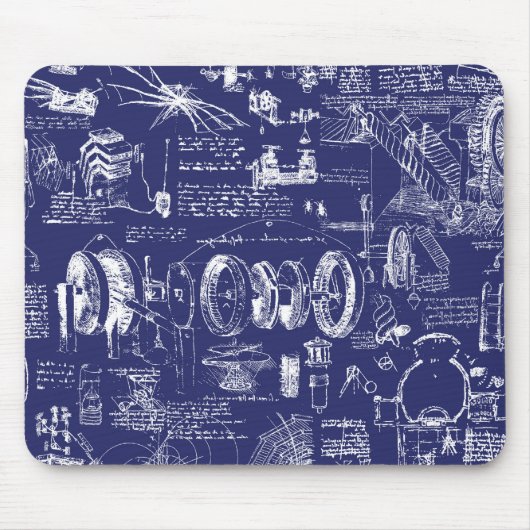 Da Vinciの青写真// マウスパッド (正面)