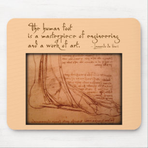 Da Vinci: "人間足あります… "は マウスパッド