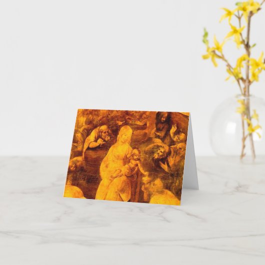 Da Vinci -星学者の崇敬 カード (黄色い花)