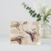 Da Vinci -- 肩のスケッチ ポストカード (スタンド正面)