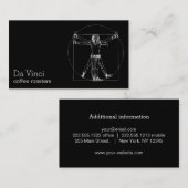 Da Vinci coffee roasters minimal vitruvian man 名刺 (正面/裏面)