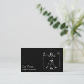 Da Vinci coffee roasters minimal vitruvian man 名刺 (スタンド正面)